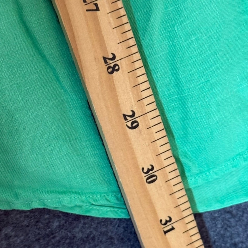 Polo Ralph Lauren Mens Medium Lime Green 100% Linen Button Down Utility Shirt - Picture 6 of 8